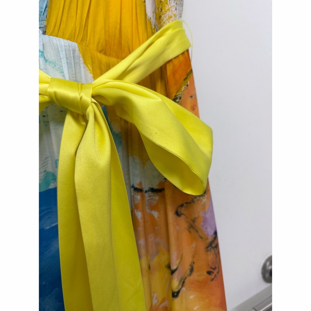 Alice + Olivia x Kidsuper Milan Asymmetric Maxi Dress Gown Colms Painting 8 - Picture 4 of 16